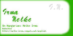 irma melke business card